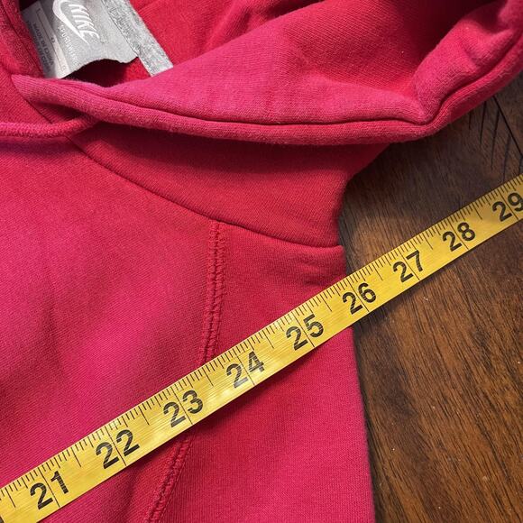 Nike Hoodie Mens Large Red Sportswear Pullover Swoosh Logo Sweatshirt Cotton - Picture 9 of 9